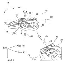 METHOD FOR CONTROLLING A MULTI-ROTOR ROTARY-WING DRONE, WITH CROSS WIND AND ACCELEROMETER BIAS ESTIMATION AND COMPENSATION