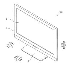 Display device, and television device