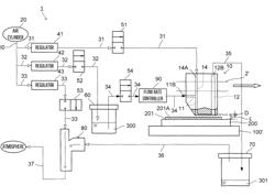 Film removing method, nozzle for removing film, and film removing device