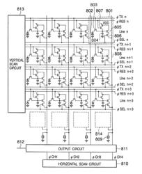 Image sensing device using a photoelectric converter and a control method therefor