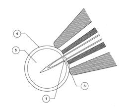 Device for performing biopsies on a vesicular object