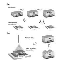 Low-Temperature Fabrication of Spray-Coated Metal Oxide Thin Film Transistors