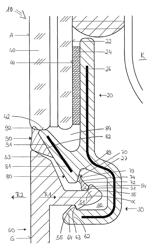 Profile element connecting a vehicle pane to a water draining chamber