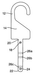 Hanger including depending elongate member foldable on itself to form flat bottom spacer