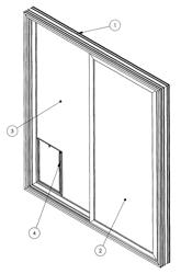 Low profile latch and closing panel for pet door