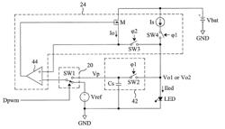 Dimming circuit and method for LEDs