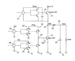 Power converter with split power supply