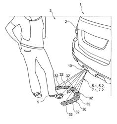 Optical measuring device for a vehicle and corresponding vehicle