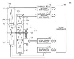 Microscope and area determination method