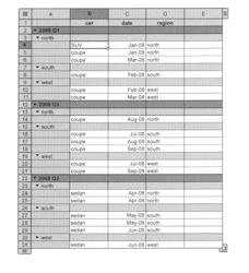 Grouping tables