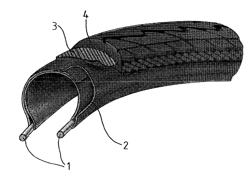 Bicycle tire with reinforcement layer