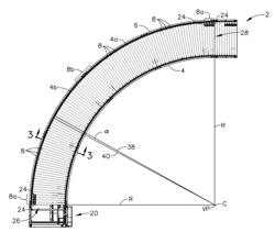 Arcuate roller conveyor