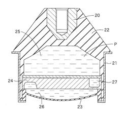 Liquid-filled vibration damping device