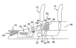 Turbine engine with contra-rotating non-ducted propellers