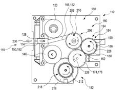 Combination drive for a sampling system for collecting a liquid sample