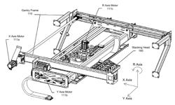 Electrically operated turf stacking system for sod harvesting machine