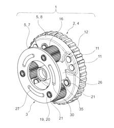 SUPPORTING AND GUIDING DISK IN A PLANETARY GEAR TRAIN