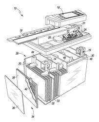 SEALED BATTERY WITH LIQUID CRYSTAL DISPLAY