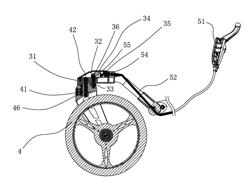 Golf trolley having steerable front wheel