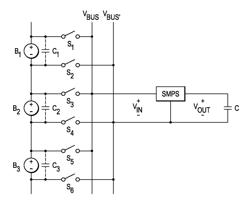 System and method for balancing electrical energy storage devices via differential power bus and capacitive load switched-mode power supply