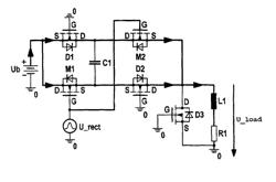 Load control circuit in a motor vehicle control device