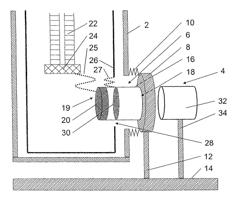 Low temperature device with low-vibration sample holding device