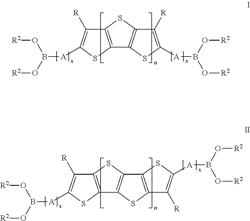 Boron ester fused thiophene monomers