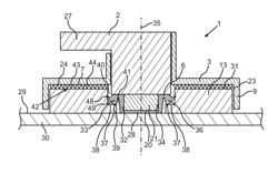 Ultrasonic Sensor Device Having An Improved Decoupling Ring And Motor Vehicle