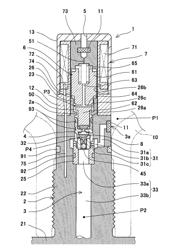 VALVE DEVICE WITH EXCESS FLOW PREVENTION FUNCTION