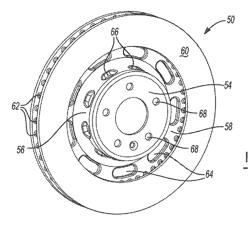 Multi-plane brake rotor hat holes and method of making the same