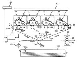 Transfer device with transfer voltage unit and image forming apparatus using the same