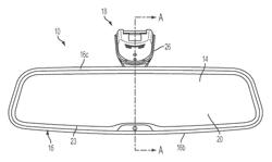 Frameless interior rearview mirror assembly