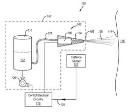 Fluid spraying apparatuses, and related systems and methods