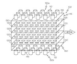 Air purification system using ultraviolet light emitting diodes and photocatalyst-coated supports