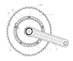 Crank arm spider improvement for attaching ovoid chainrings