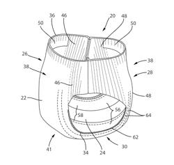 Disposable pull-on garment having improved protection against red marking and method for making the same