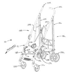 Locking calf support mechanism for a folding travel stroller