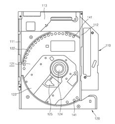 Disk drive including a noise reduction unit and method of reducing noise by using the disk drive