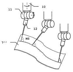 Method and measuring device for gauging surfaces