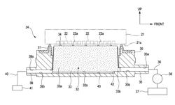 Liquid absorbing material, cap device and liquid ejecting apparatus