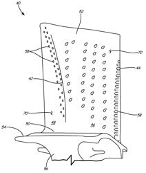 Tapered thermal coating for airfoil