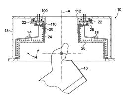 Shaft furnace charging device equipped with a cooling system and annular swivel joint therefore