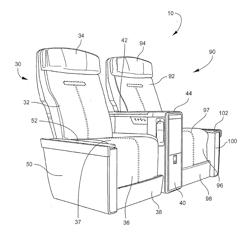 PASSENGER SEAT WITH DROP-DOWN ARMREST ASSEMBLY