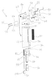 Compact cycle and recoil system for semi-automatic pistols