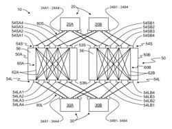 Optical interconnection assembly for spine-and-leaf network scale out