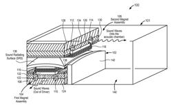 Low rise speaker assembly having a dual voice coil driver