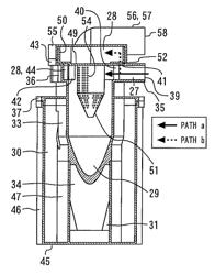 Cyclone separation device and electric vacuum cleaner