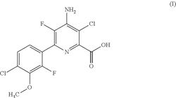 Herbicidal compositions comprising 4-amino-3-chloro-6-(4-chloro-2-fluoro-3-methoxyphenyl)-5-fluoropyridine-2-carboxylic acid or a derivative thereof and flurtamone, diflufenican, or picolinafen