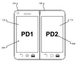 Method and apparatus for moving display during a device flip