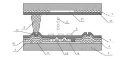 THIN FILM TRANSISTOR ARRAY SUBSTRATE, DISPLAY DEVICE AND METHOD